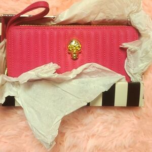 Betsey Johnson large fushia wallet